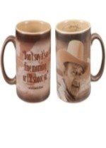 John Wayne Quotes Ceramic Coffee Mugs (Set of 2)