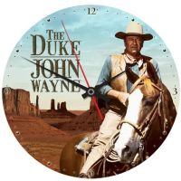 Vandor 13 1/2-Inch Decoupage John Wayne Wall Clock 